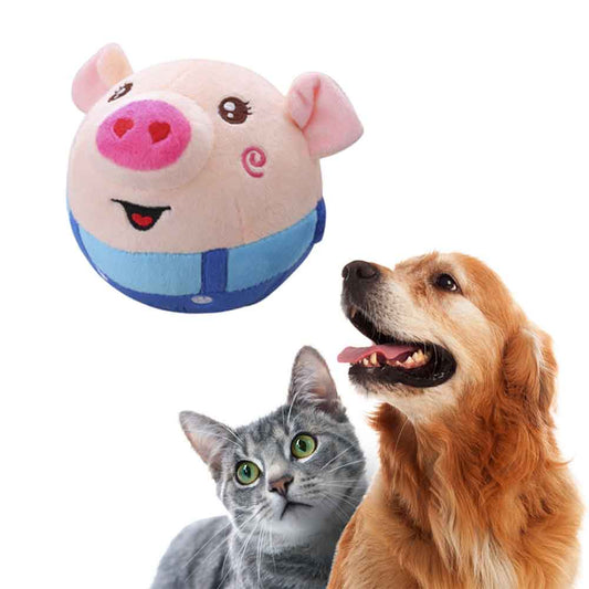 Active Moving Pet Plush Toy with Pop Songs& Recording Mode to Keep Dogs Busy