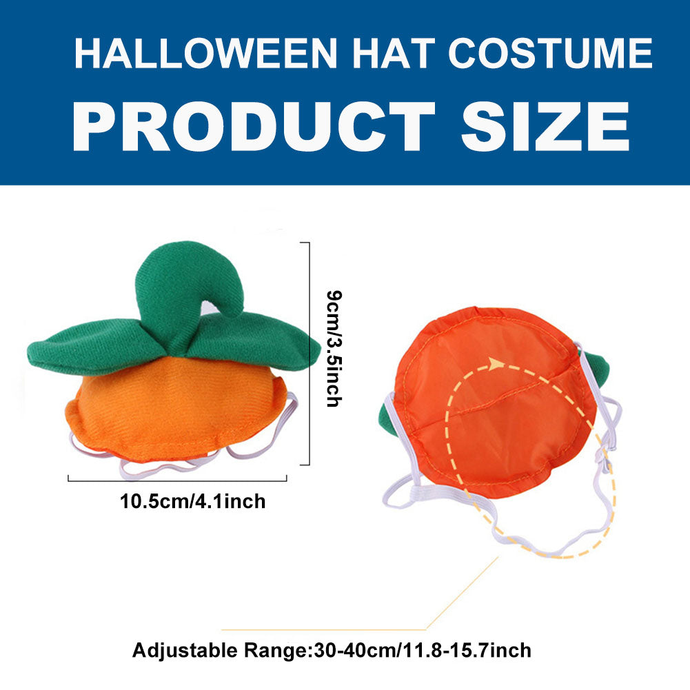 Bonita capa de calabaza de Halloween con sombrero para perros pequeños, medianos y grandes, gatos, vestido de cosplay, decoraciones de fiesta 