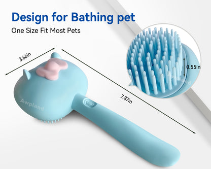 Pet Shampoo Dispenser Brush Dog Shower Brush for Bathing