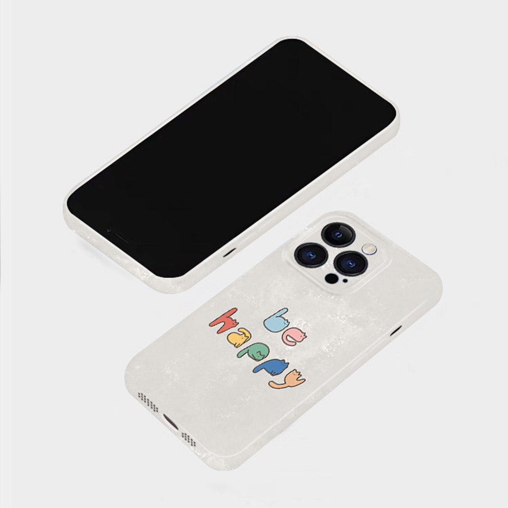 Cute Cat Phone Case for iPhone – Slim Frosted Hard Shell