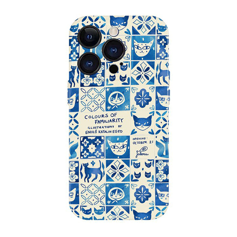 Cute Cat Phone Case for iPhone – Slim Frosted Hard Shell
