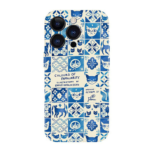 Cute Cat Phone Case for iPhone – Slim Frosted Hard Shell