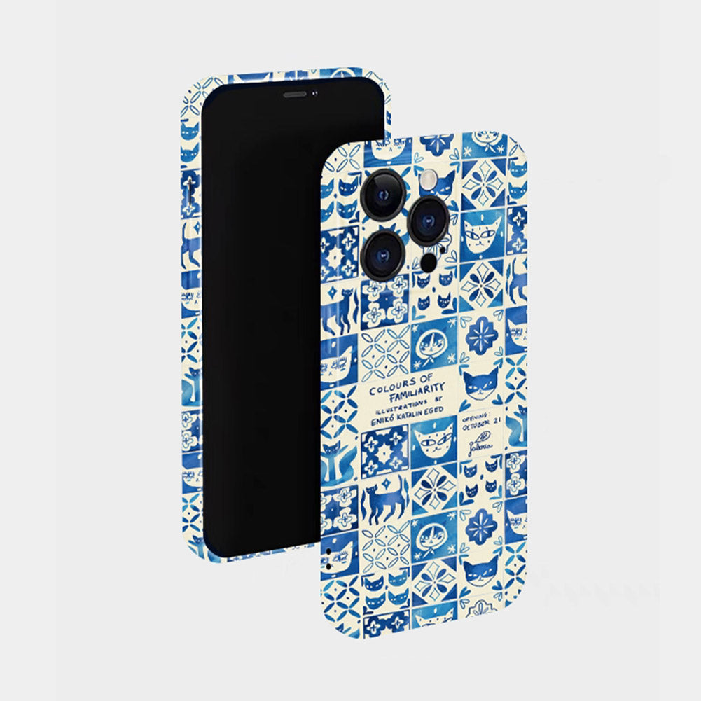 Cute Cat Phone Case for iPhone – Slim Frosted Hard Shell