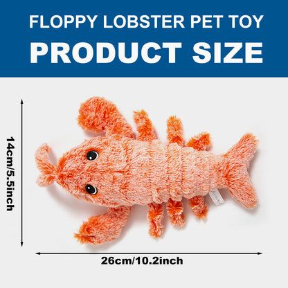 Floppy Lobster Interactive Dog Toy, Funny Wiggly Lobster Dog Toy for Small/Medium/Large Dogs