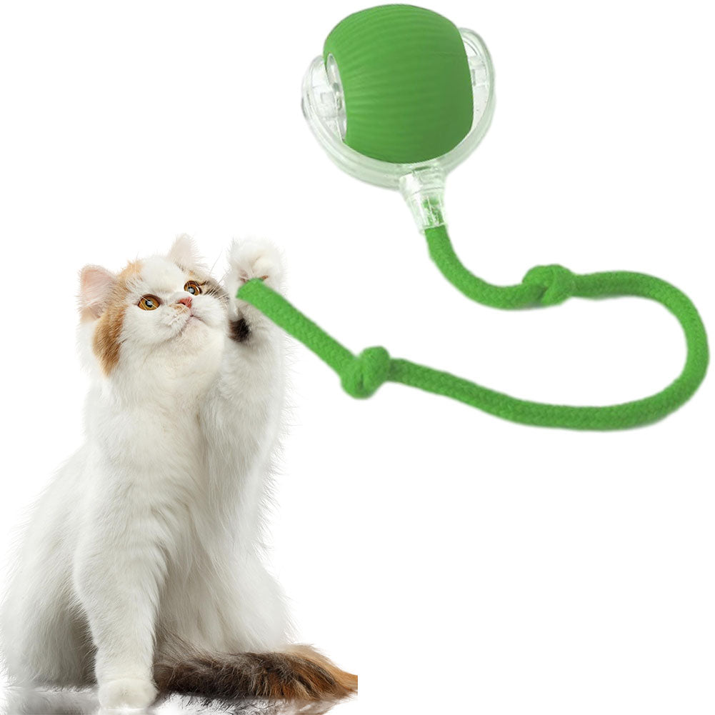 2024 Upgraded Motion Activate Rolling Pet Toys with Long Tail for Cats Kitty Dogs Rabbits