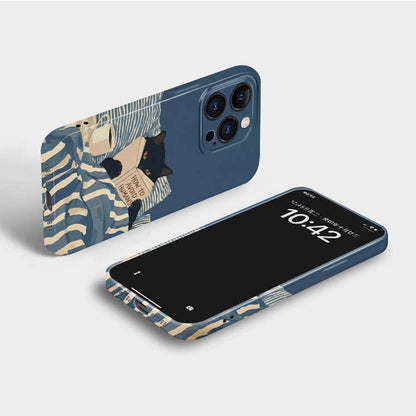 Cute Cat Phone Case for iPhone – Slim Frosted Hard Shell
