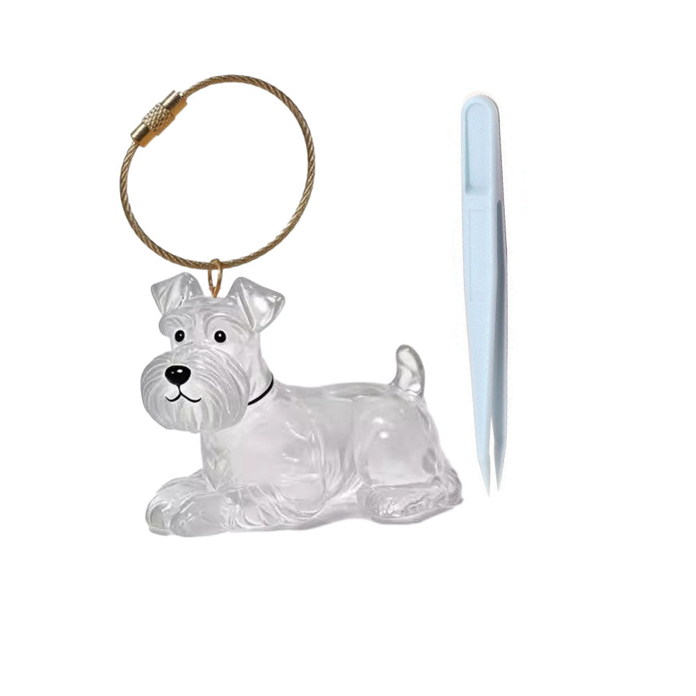 Portable Dog Hairs Storage Bottle with Chain, Memorial Dog Hair Keepsake for Paw Parents