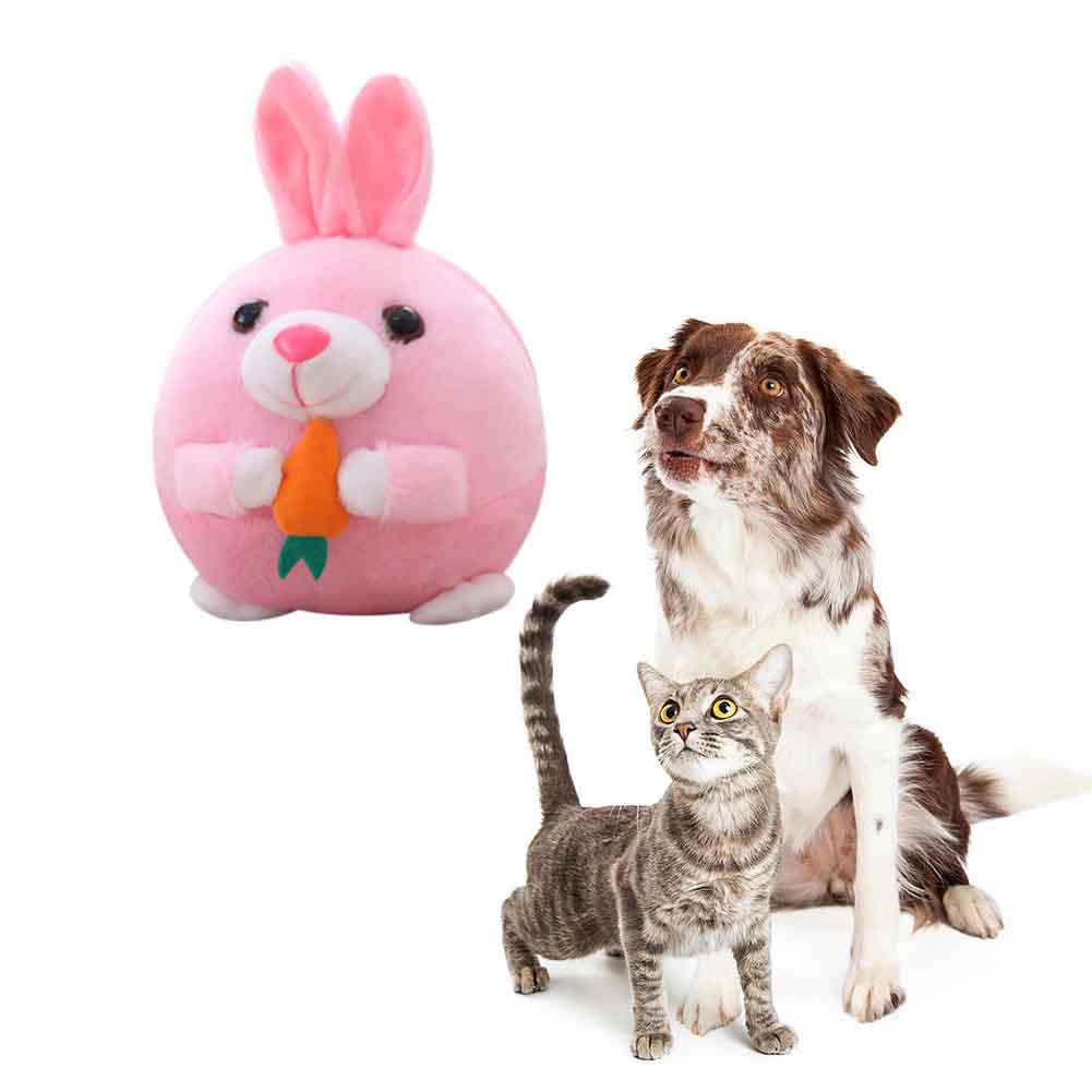 Active Moving Pet Plush Toy with Pop Songs& Recording Mode to Keep Dogs Busy