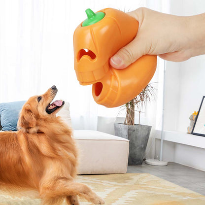 Pumpkin Dog Puzzle Toys with Treat Dispenser for Small Medium and Large Dogs IQ Training and Playing