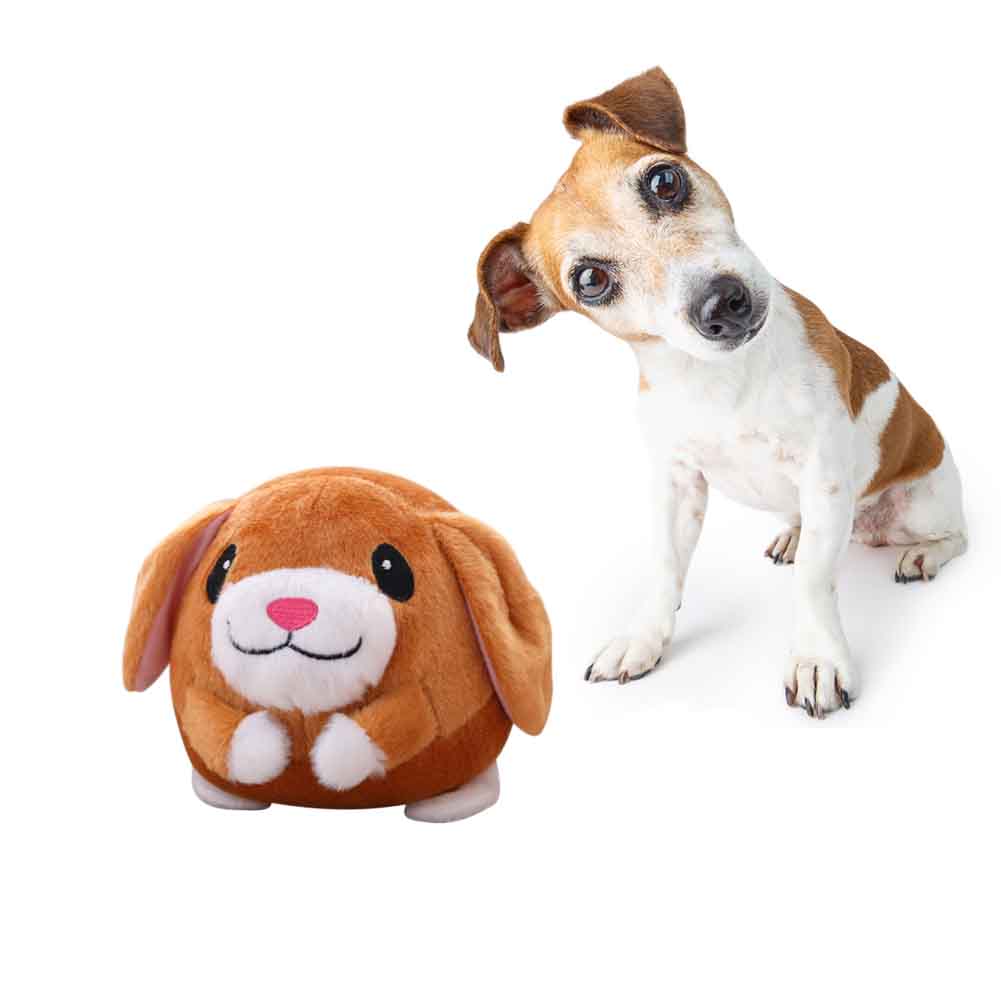 Active Moving Pet Plush Toy with Pop Songs& Recording Mode to Keep Dogs Busy