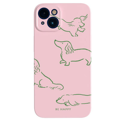 Cute Dog Phone Case for iPhone – Slim Frosted Hard Shell