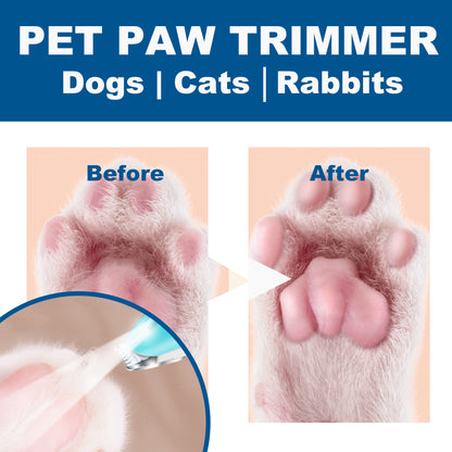 Cat Paw Trimmer with LED Light, 35DB Low Noise Cordless Cat Paw Trimmer for Puppy Kitten Small Pet