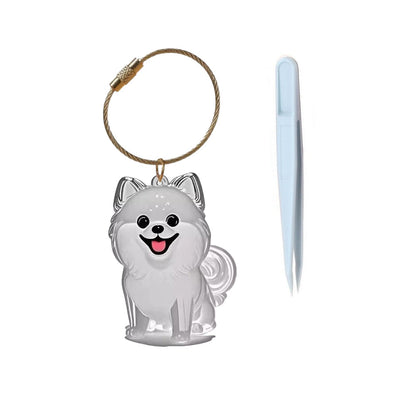 Portable Dog Hairs Storage Bottle with Chain, Memorial Dog Hair Keepsake for Paw Parents