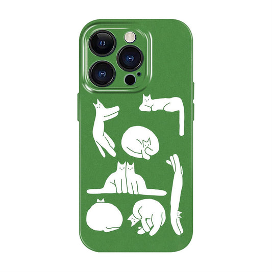 Cute Cat Phone Case for iPhone – Slim Frosted Hard Shell