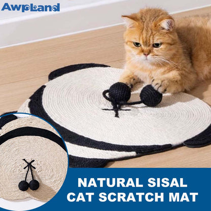 Natural Sisal Corgi Shape Cat Scratch Mats, Anti-Slip Cat Scratching Pads Toy for Indoor Cats