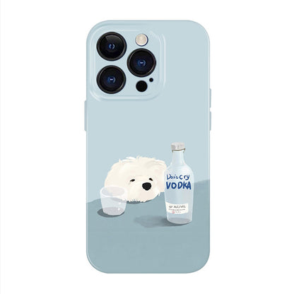 Cute Dog Phone Case for iPhone – Slim Frosted Hard Shell