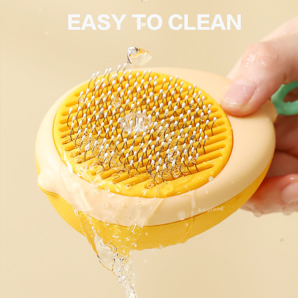 Pet Lemon Slicker Brush with Hair Release for Shedding and Grooming