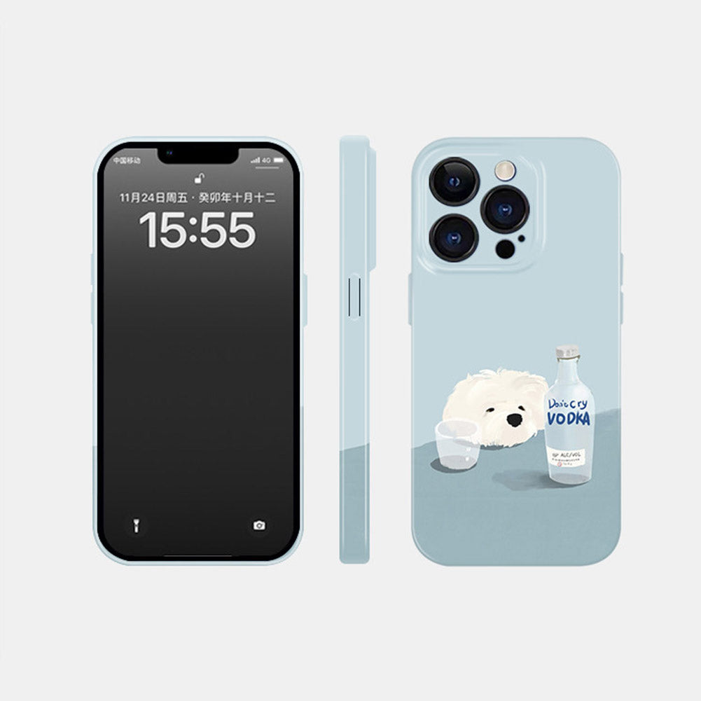 Cute Dog Phone Case for iPhone – Slim Frosted Hard Shell