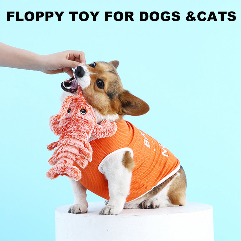 Floppy Lobster Interactive Dog Toy, Funny Wiggly Lobster Dog Toy for Small/Medium/Large Dogs