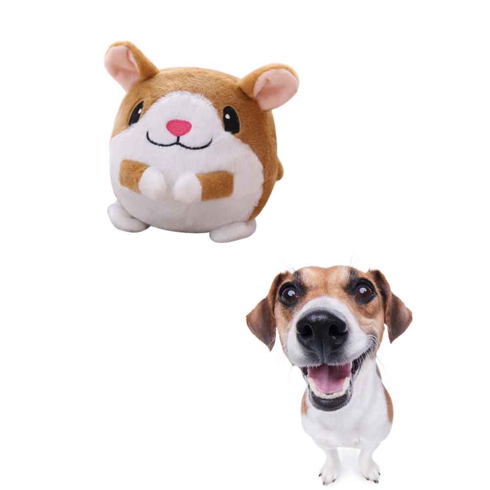 Active Moving Pet Plush Toy with Pop Songs& Recording Mode to Keep Dogs Busy