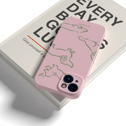 Cute Dog Phone Case for iPhone – Slim Frosted Hard Shell