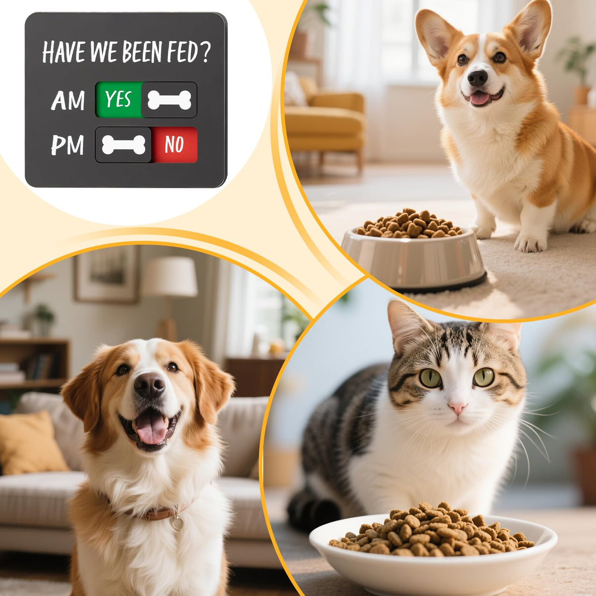 Dog Feeding Reminder Sign with Magnet