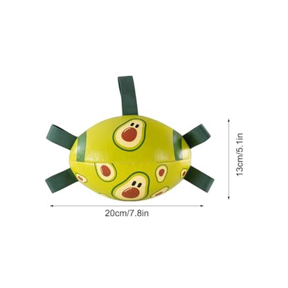 American Football Dog Toy with Tug Straps