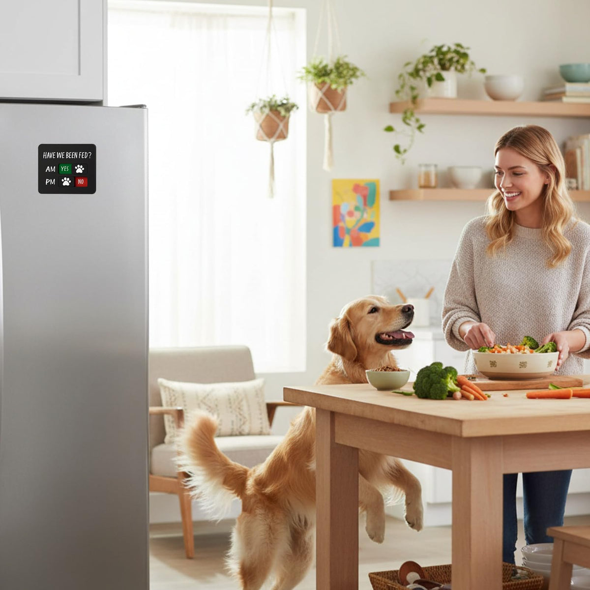 Dog Feeding Reminder Sign with Magnet