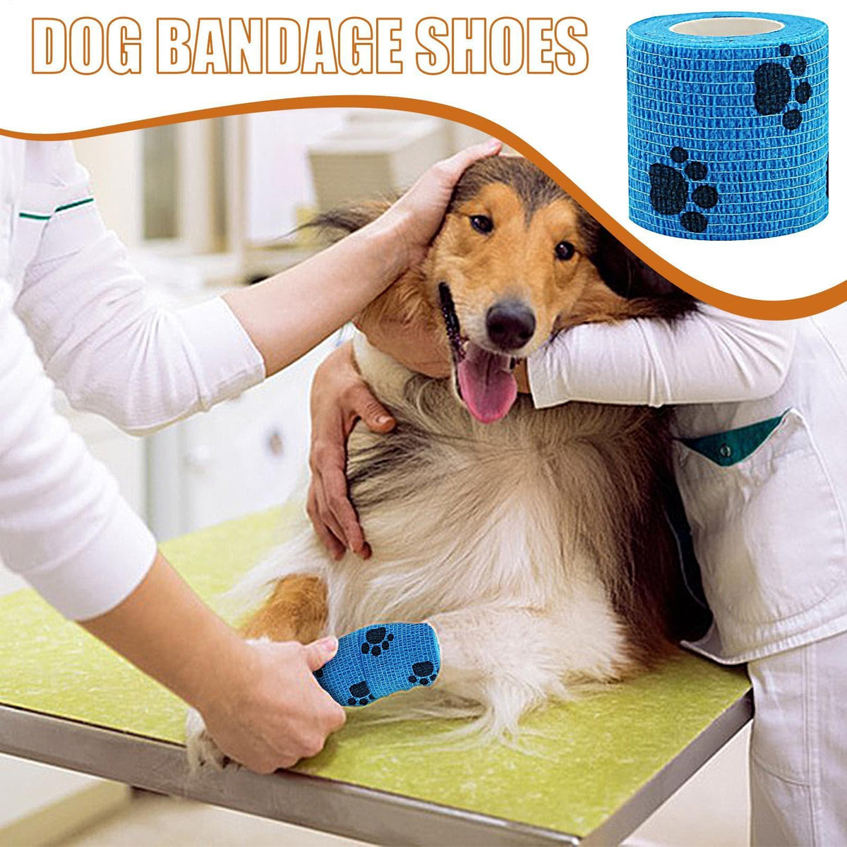 6 Rolls Self-Adhesive Pet Wrap Bandage – 2 Inch x 5 Yard