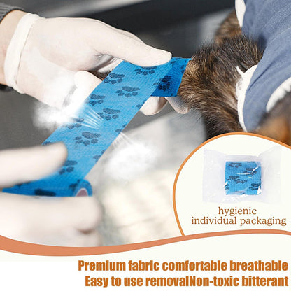 6 Rolls Self-Adhesive Pet Wrap Bandage – 2 Inch x 5 Yard