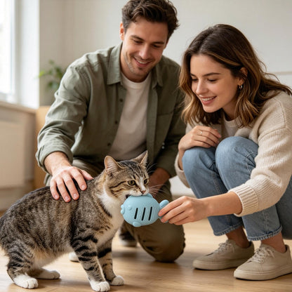Fish-Shaped Cat Treat Dispenser Toy