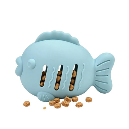 Fish-Shaped Cat Treat Dispenser Toy