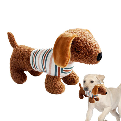 Dachshund Plush Squeaky Dog Toy