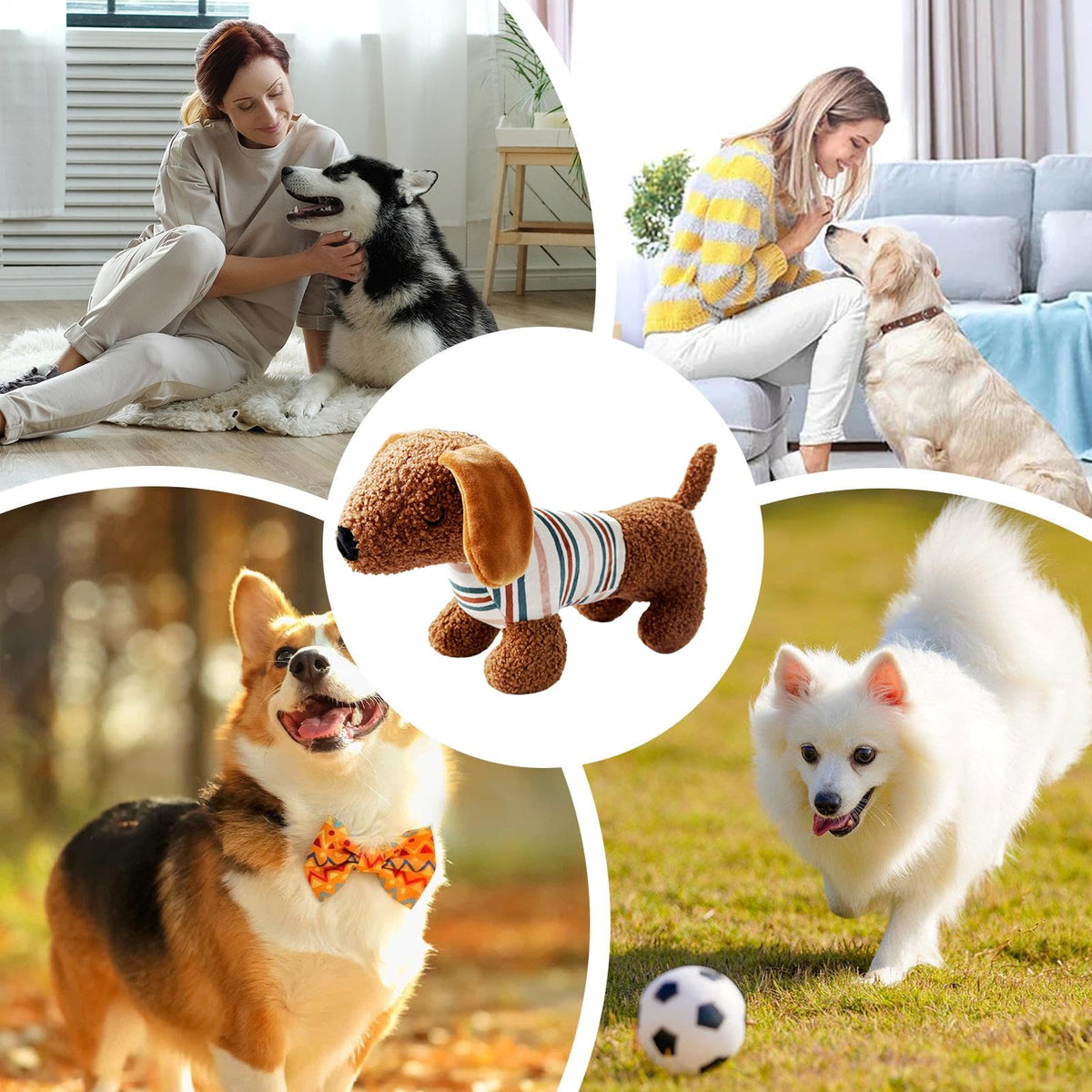 Dachshund Plush Squeaky Dog Toy
