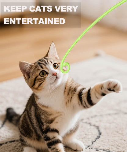 Interactive Cat Wand Toy with Octopus Tendrils – Cat Teaser Fishing Pole for Indoor Cats & Kittens, Chase, Exercise & Interactive Play