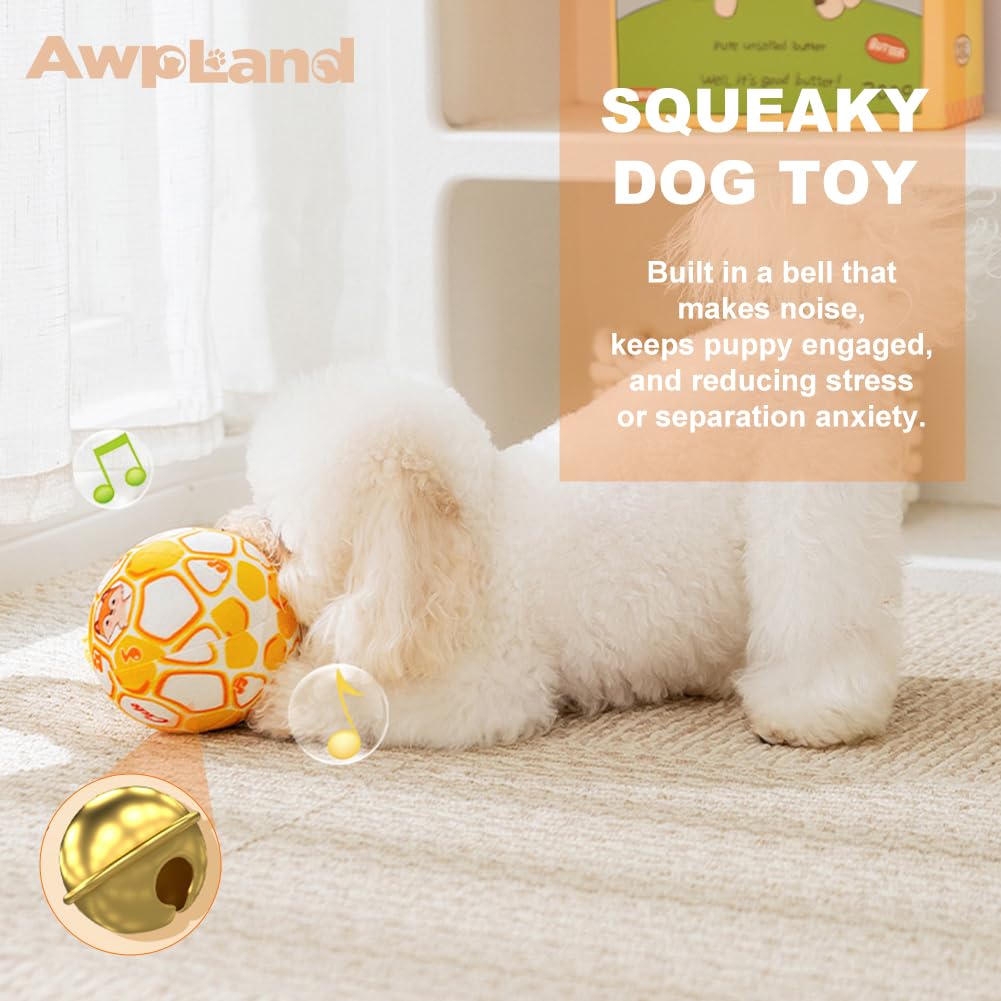 Interactive Squeaky Dog Ball Toy with Rope – Durable Chew Toy for Small & Medium Dogs, Tug, Fetch & Teeth Cleaning