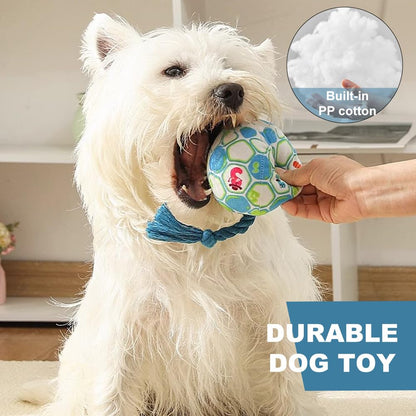 Interactive Squeaky Dog Ball Toy with Rope – Durable Chew Toy for Small & Medium Dogs, Tug, Fetch & Teeth Cleaning