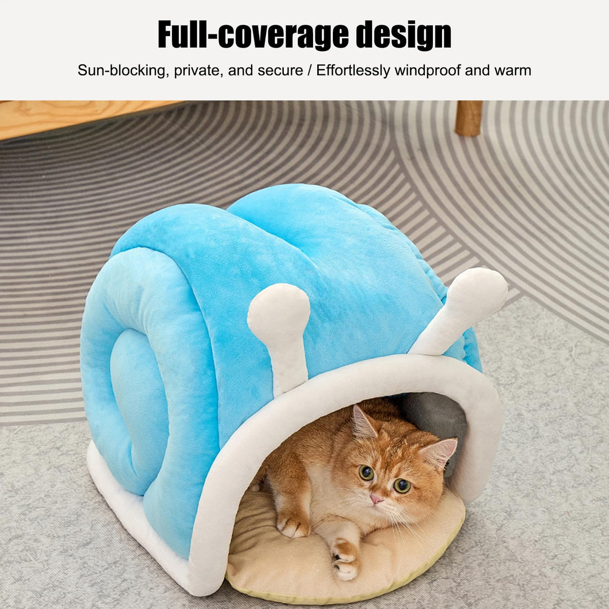 Snail Shaped Pet Bed for Cats and Small Dogs
