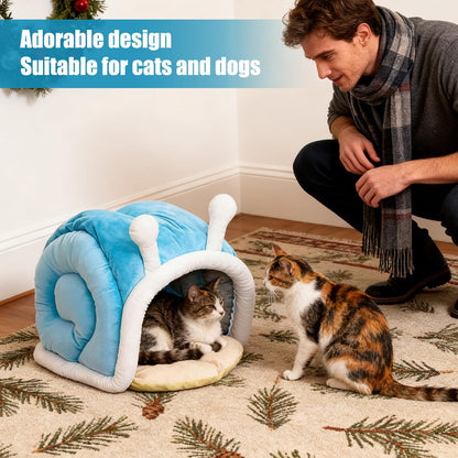 Snail Shaped Pet Bed for Cats and Small Dogs