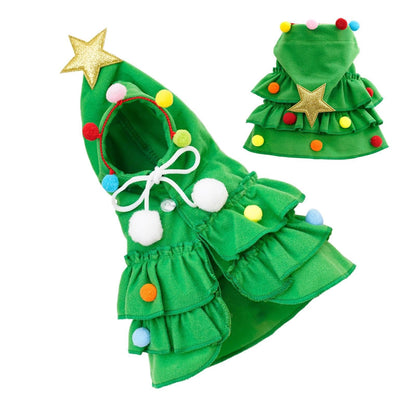 Christmas Tree Pet Costume for Cats & Small Dogs