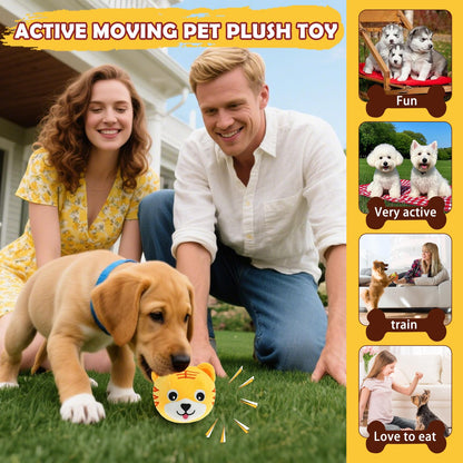 Interactive Jumping Tiger Dog Toy with Recording & Music Modes