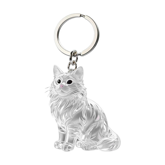 Cat Fur Memorial Bottle Keychain