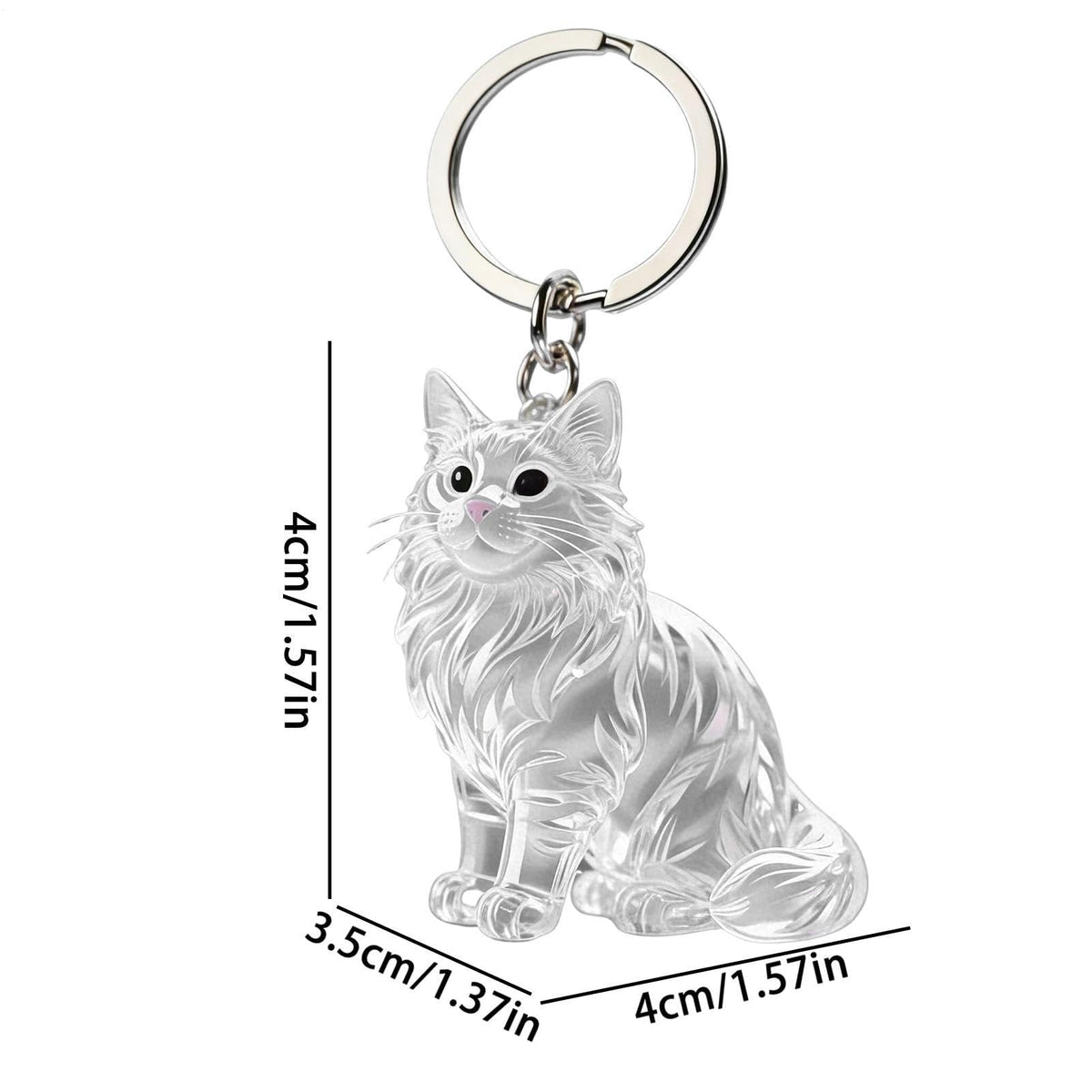 Cat Fur Memorial Bottle Keychain