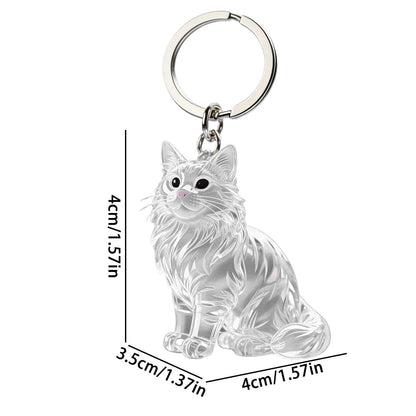 Cat Fur Memorial Bottle Keychain