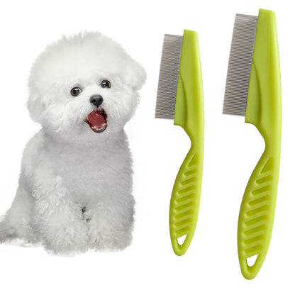 Dog Flea Comb with Fine Tooth for Gently Removes Crust, Mucus, and Tear Stains