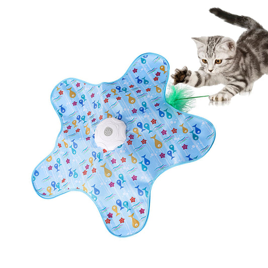 Interactive Cat Toy for Indoor Cats – Automatic Hide and Seek Cat Toy with Moving Feather