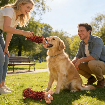 Tough Plush Squeaky Dog Toy for Aggressive Chewers