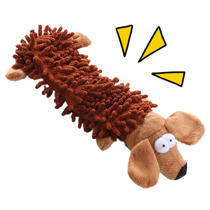 Tough Plush Squeaky Dog Toy for Aggressive Chewers
