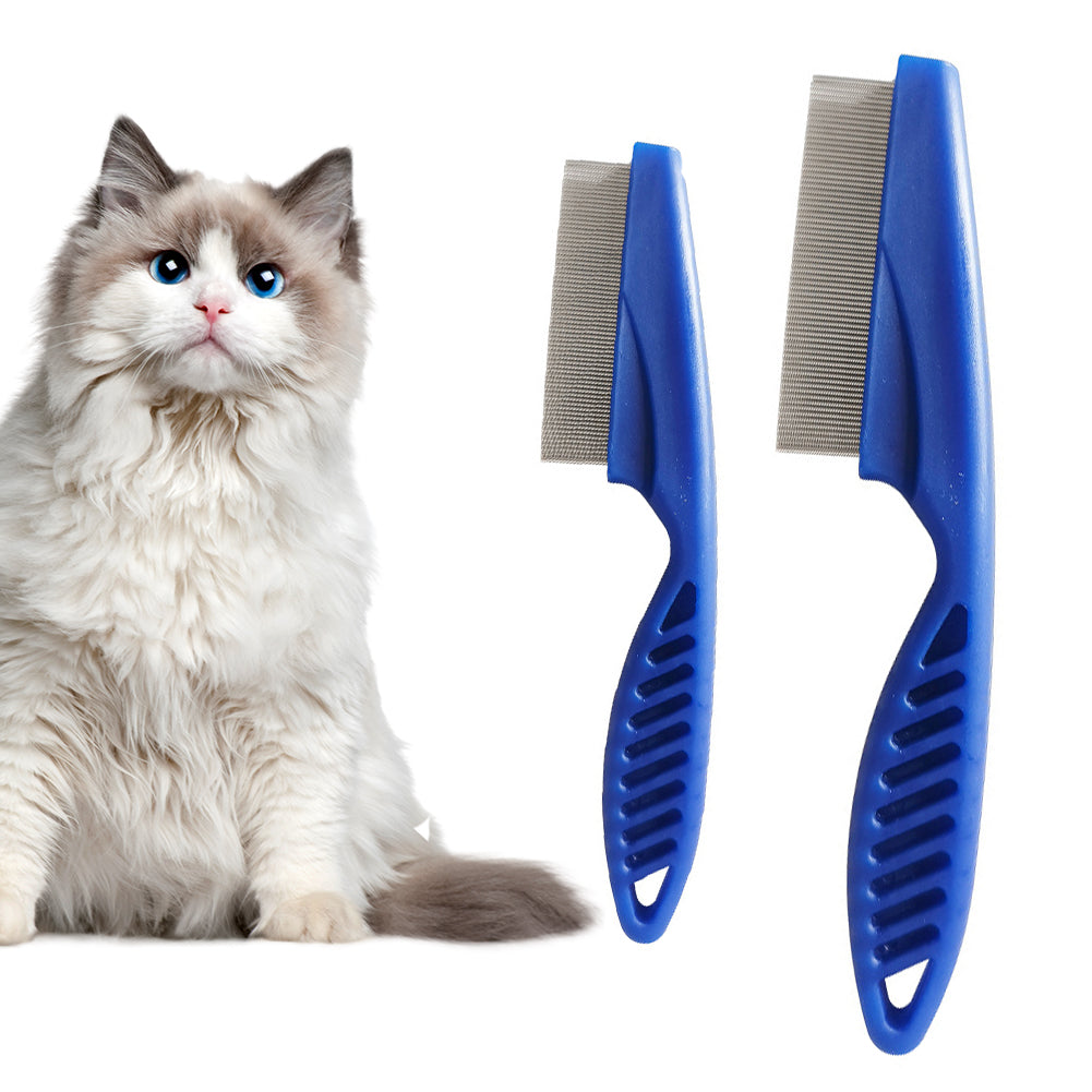 Dog Flea Comb with Fine Tooth for Gently Removes Crust, Mucus, and Tear Stains