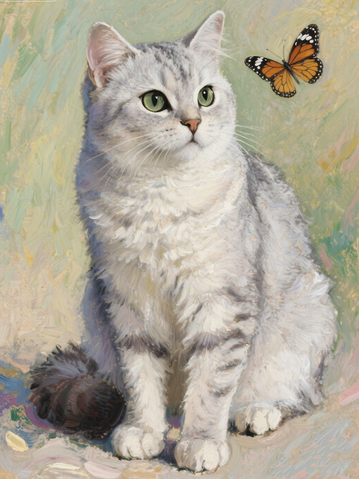 Cat Diamond Painting Kit, 30 × 40 cm